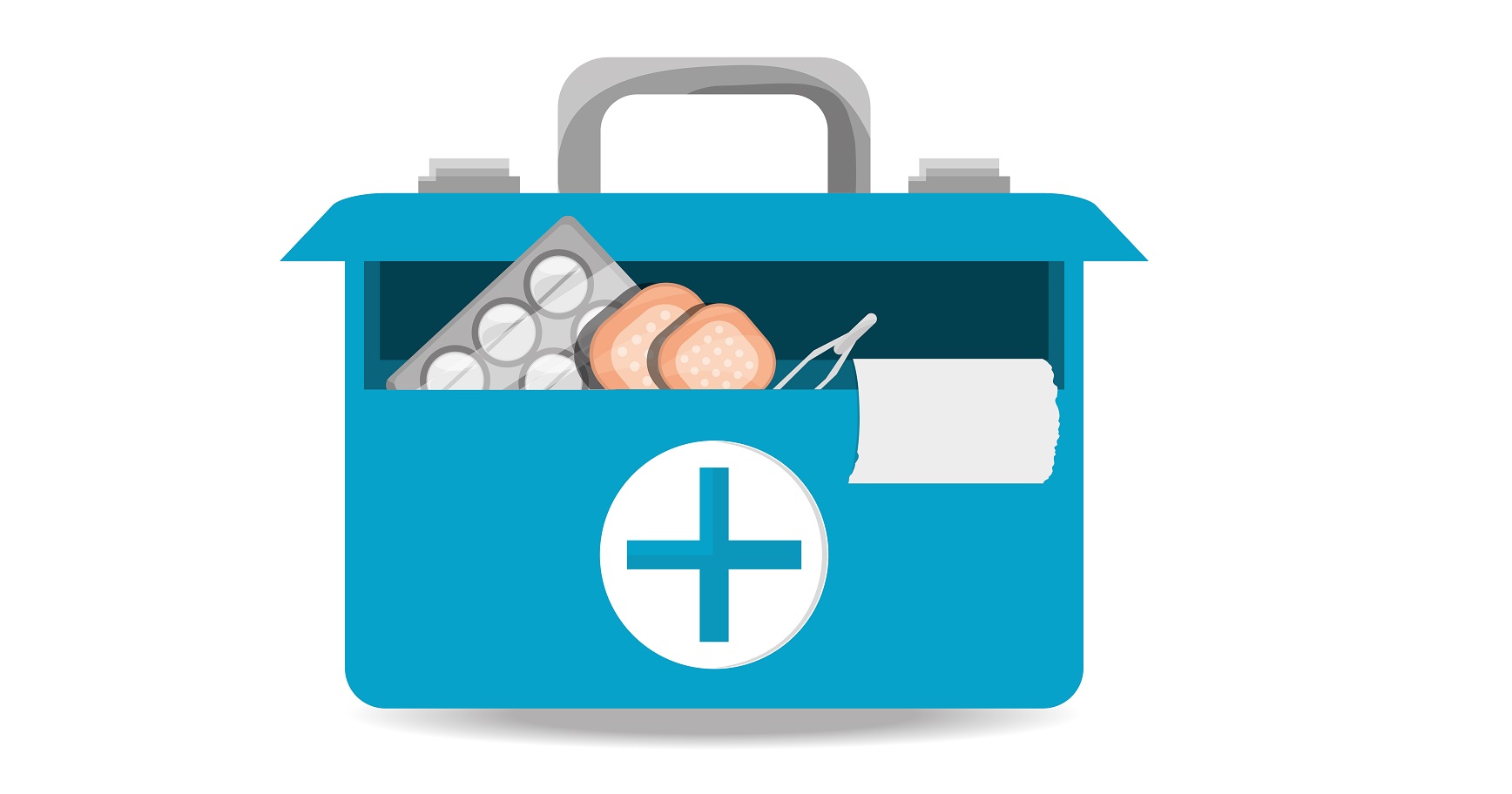 suitcase first aid kit with medical tools